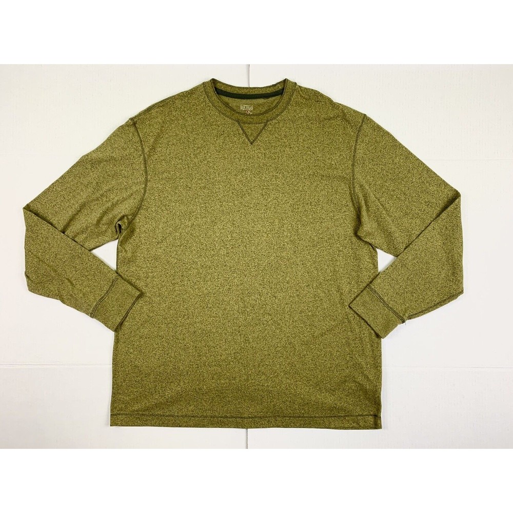 Red Head Brand Co. Men XL Mustard Yellow TIght Knit Long Sleeve T-Shirt Pullover